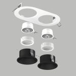 Встраиваемый светильник Lightstar Domino (214656+214607+214607+214006+214006) D6560707WMOD