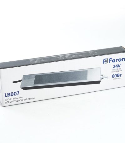 Трансформатор для светодиодной ленты Feron LB007 60Вт 24В IP67 48057
