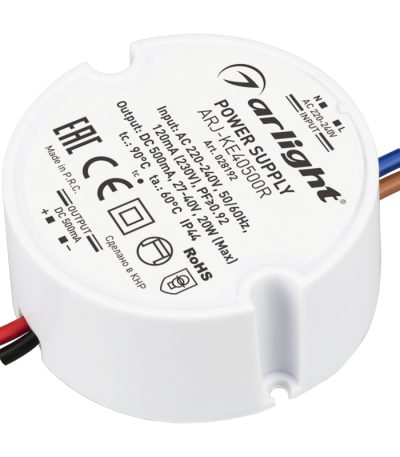 Блок питания Arlight ARJ-KE40500R (20W, 500mA, PFC) 028192