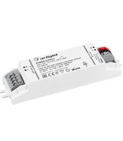 Блок питания Arlight ARJ-SP-15-PFC-NFC-WR (15W, 3-45V, 0.1-0.7A) 050110