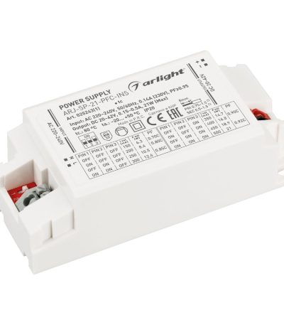 Блок питания Arlight ARJ-SP-21-PFC-INS (21W, 20-42V, 0.15-0.5A, IP20) 025243(1)