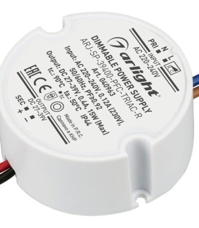 Блок питания Arlight ARJ-SP-39400-PFC-TRIAC-R (15W, 27-39V, 400mA) 040963