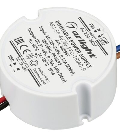 Блок питания Arlight ARJ-SP-40250-PFC-TRIAC-R (10W, 27-40V, 250mA) 040959