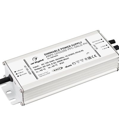 Блок питания Arlight ARPV-UH24200-PFC-DALI2-PH (24V, 8.3A, 200W, IP67) 028108(2)