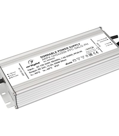 Блок питания Arlight ARPV-UH24320A-PFC-DALI2-PH (24V, 13.3A, 320W, IP67) 025654(2)