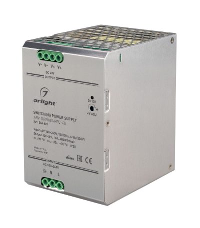 Блок питания Arlight ARV-DRP480-PFC-48 (48V, 10A, 480W) 044601