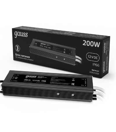 Блок питания Gauss 12V 200W IP66 20A 202023200