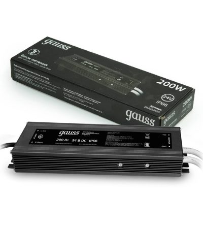 Блок питания Gauss 200Вт DC24 IP66 202022400