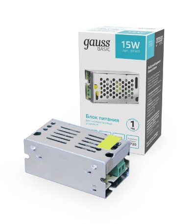 Блок питания Gauss Basic 15Вт DC12 IP20 BT500