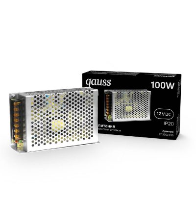 Блок питания Gauss Led Strip PS 12V 100W IP20 10A 202003100