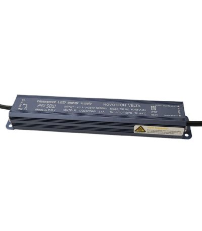 Блок питания Novotech Velta 50Вт DC24 IP67 2.5A 357782