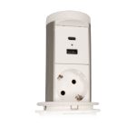 Блок розеток 105P (1 секция USB type A+C беспроводная зарядка) Mebax 00-00002867