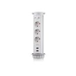 Блок розеток 105J (3 секции и 2 USB) Mebax 00-00000823