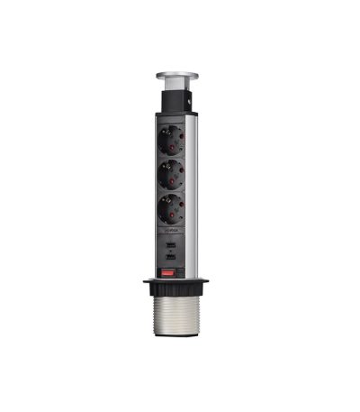 Блок розеток 105S (3 секции и 2 USB) Mebax 00-00001166