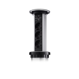 Сенсорный блок розеток LK (3 секции и 2 USB) Mebax 00-00001183