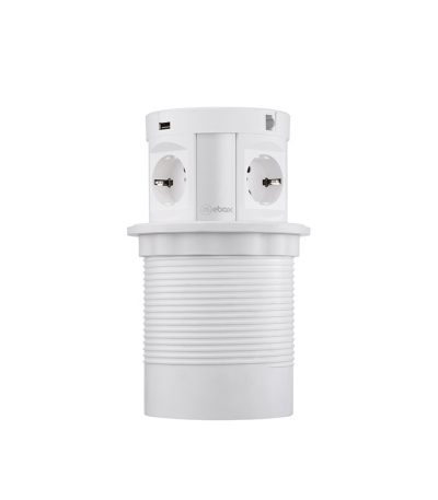 Блок розеток 107J (4 секции, 2 USB и RJ-45) Mebax 00-00001172