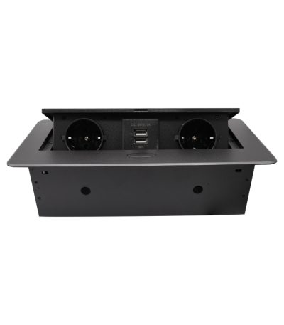 Блок розеток MX-226 (J-0) (2 секции полуавтомат 2 USB с кабелем питания) Mebax 00-00002881