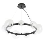 Подвесная люстра Crystal Lux BOSQUE SP9 BLACK/TRANSPARENT