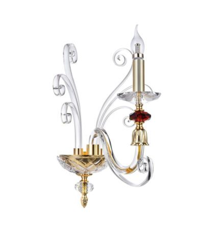 Бра Crystal lux CATARINA AP1 V2 GOLD/TRANSPARENT-COGNAC