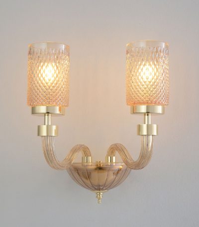 Бра Crystal Lux SILVESTRO AP2 AMBER