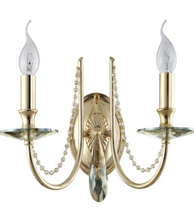 Бра Crystal Lux Victoria AP2 Gold/Amber