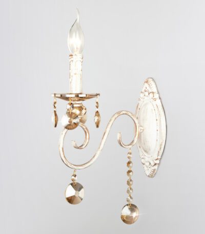 Бра Eurosvet 10104/1 белый с золотом/тонированный хрусталь Strotskis