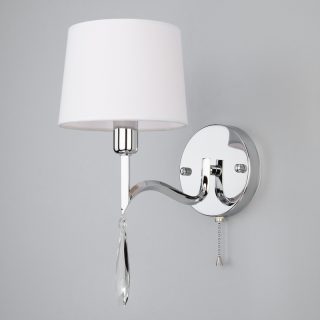 Бра Eurosvet 10127/1 хром/прозрачный хрусталь Strotskis (10093/1)