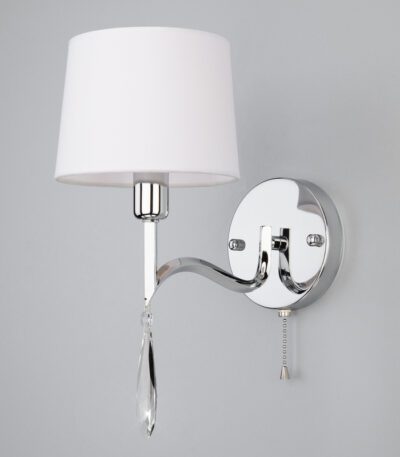 Бра Eurosvet 10127/1 хром/прозрачный хрусталь Strotskis (10093/1)