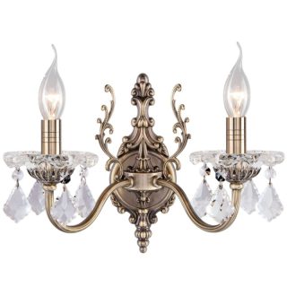 Бра Eurosvet 3281/2 античная бронза/прозрачный хрусталь Strotskis
