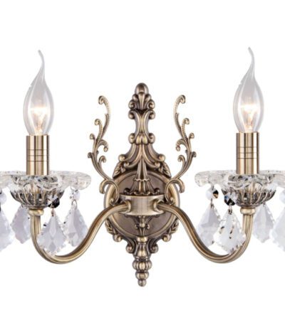 Бра Eurosvet 3281/2 античная бронза/прозрачный хрусталь Strotskis