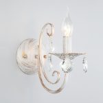 Бра Eurosvet 3305/1 белый с золотом/прозрачный хрусталь Strotskis