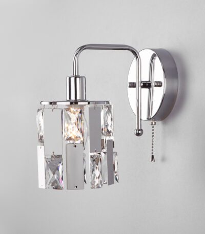 Бра Eurosvet Scoppio 10101/1 хром/прозрачный хрусталь Strotskis