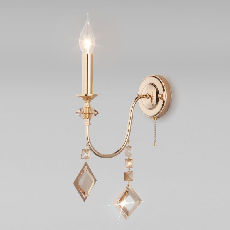 Бра Eurosvet Telao 10120/1 золото/тонированный хрусталь Strotskis (10110/1) Бра Eurosvet Telao 10120/1 золото/тонированный хрусталь Strotskis (10110/1)