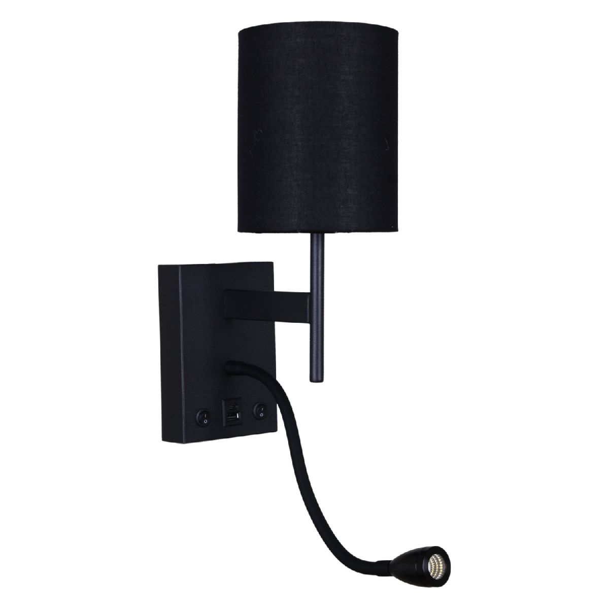 Бра Reluce 86210-9.2-001KT LED3W+E14 BK Бра Reluce 86210-9.2-001KT LED3W+E14 BK