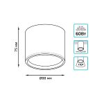 Потолочный светодиодный светильник Gauss Overhead HD024