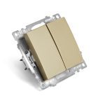 Переключатель 2-клавишный Stekker Катрин GLS10-7107-08 49220