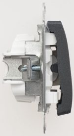 Кнопка нажимная сх.1, 10AX Systeme Electric Glossa Антрацит GSL000715