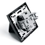 Розетка 1-местная с крышкой Stekker PST16-9012-03 с защитной шторкой 39481