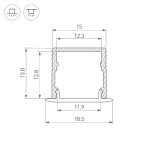 Алюминиевый профиль Arlight SL-MINI-15-2000 ANOD 049019