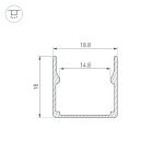 Алюминиевый профиль Arlight WPH-FLEX-1616-1000 ANOD 053418