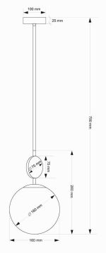 Подвесной светильник Kutek Dimaro DIM-ZW-1(N)160