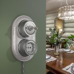 Выключатель Werkel на 4 положения двухклавишный Retro матовый хром WL19-01-05 4690389143427