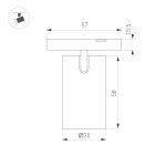 Трековый магнитный светильник Arlight MAG-MICROCOSM-SPOT-R35-5W Warm3000 (BK, 36 deg, 24V) 043252(1)