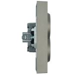 Розетка 2-местная с защитной шторкой Stekker Эмили с/з 250В 16А RST16-5114-09 антрацит soft touch 49934