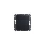 Выключатель 3-клавишный сх.3, 10AX Systeme Electric Glossa Антрацит GSL000731