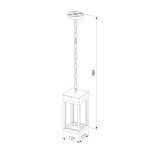 Уличный подвесной светильник Elektrostandard Frame 4690389172359