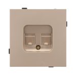 Механизм компьютерной розетки двойной Arlight SCT-TENDO-MPC2-PL-GD (RJ-45, CAT6) 054103