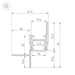 Алюминиевый профиль Arlight СEIL-S14-SHADOW-T-3000 BLACK 045555
