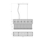 Подвесная люстра Lucia Tucci Inessa 3850.8 Silver