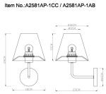 Бра Arte Lamp ELBA A2581AP-1CC